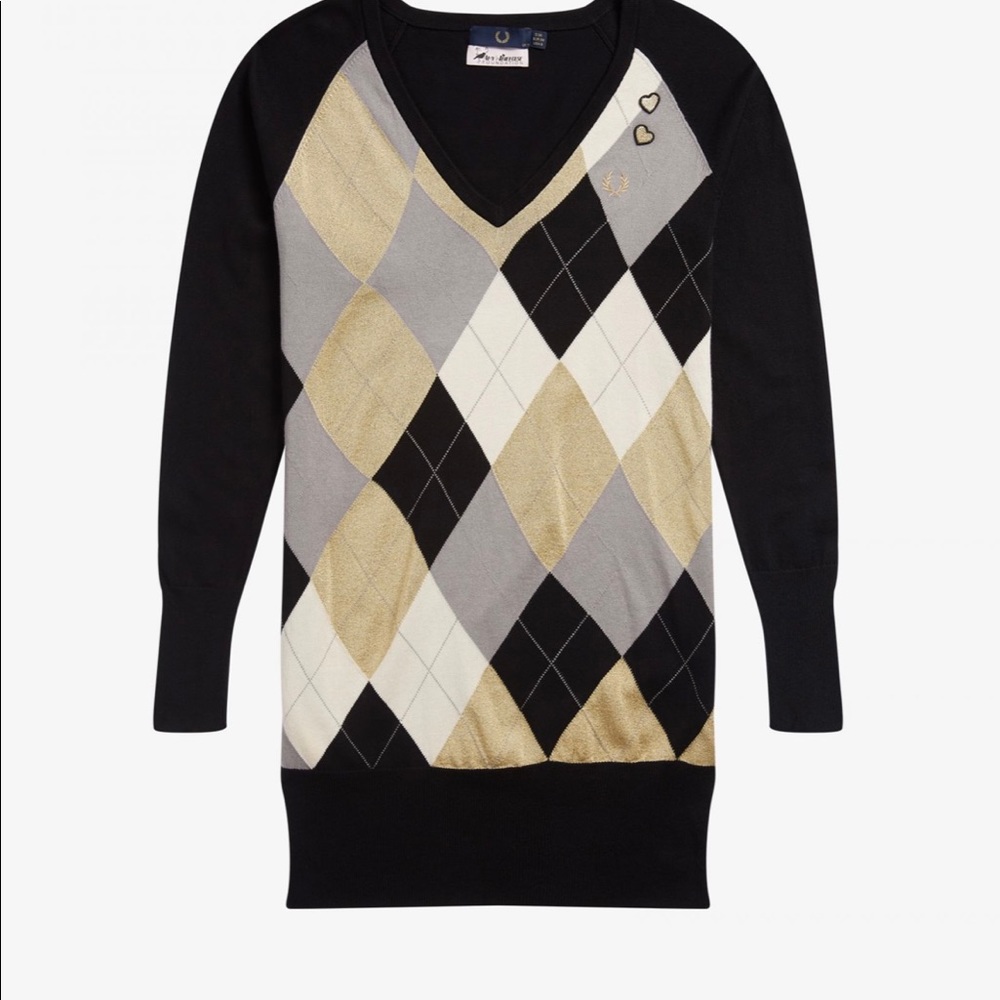 Amy Winehouse x Fred Perry Argyle Dress S